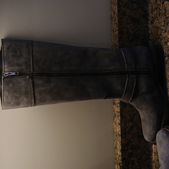 New Wolverine boots womens 5 gray vegan leather margot tall riding fall boho - Picture 6 of 8